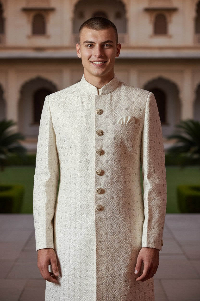 Premium Ivory sherwani