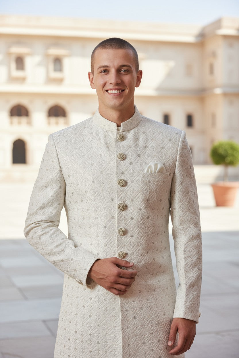 Premium Ivory sherwani