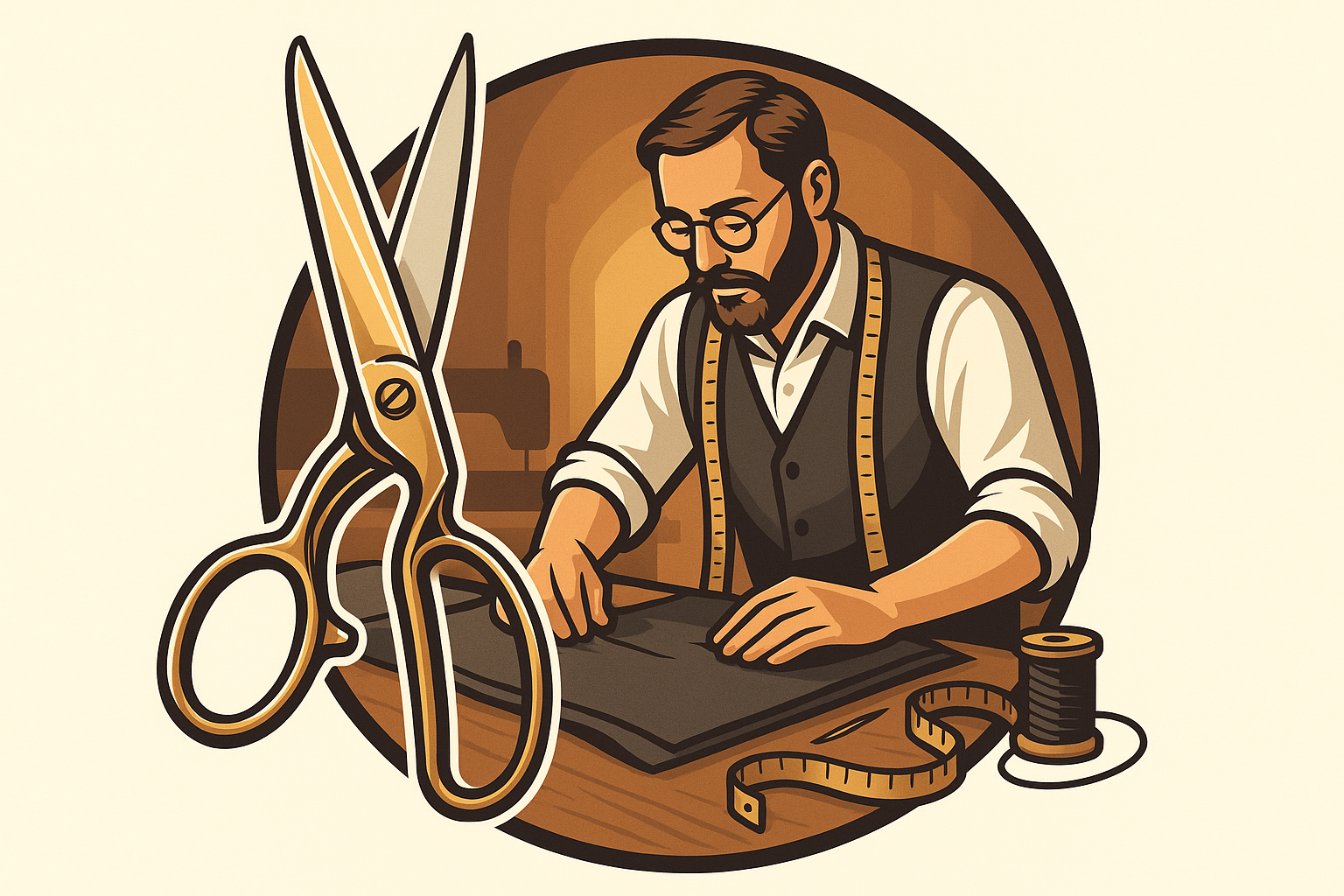 Icon/Image: ✂️ tailoring scissors / tailor at work